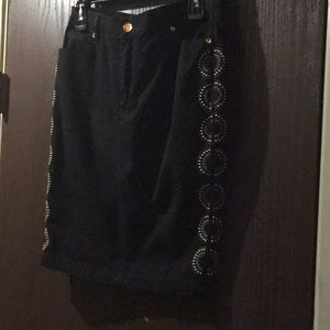 Black Denim Pencil skirt